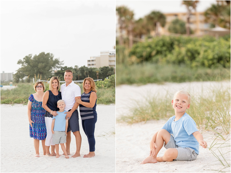 Family beach portraits at St. Petersburg Beach, Florida. 