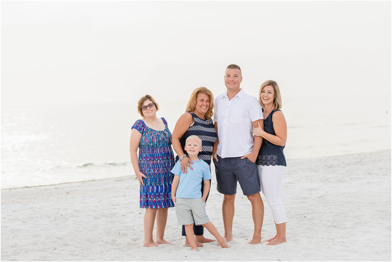 Family beach portraits at St. Petersburg Beach, Florida. 