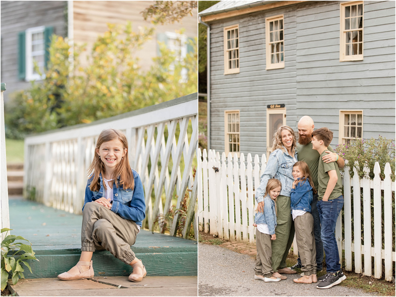Sunset Family Portraits at Union Mills Homestead in Westminster, Maryland