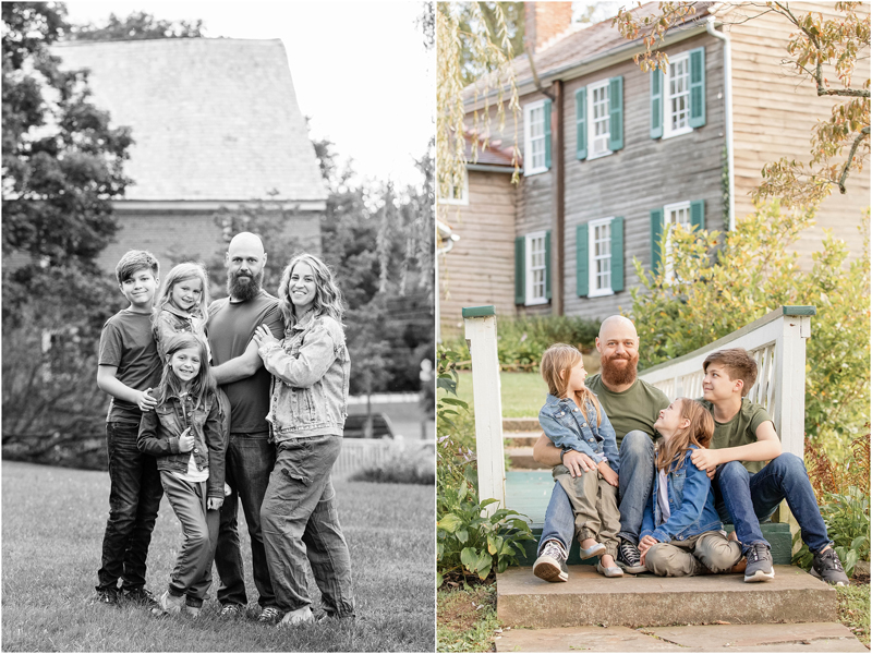 Sunset Family Portraits at Union Mills Homestead in Westminster, Maryland