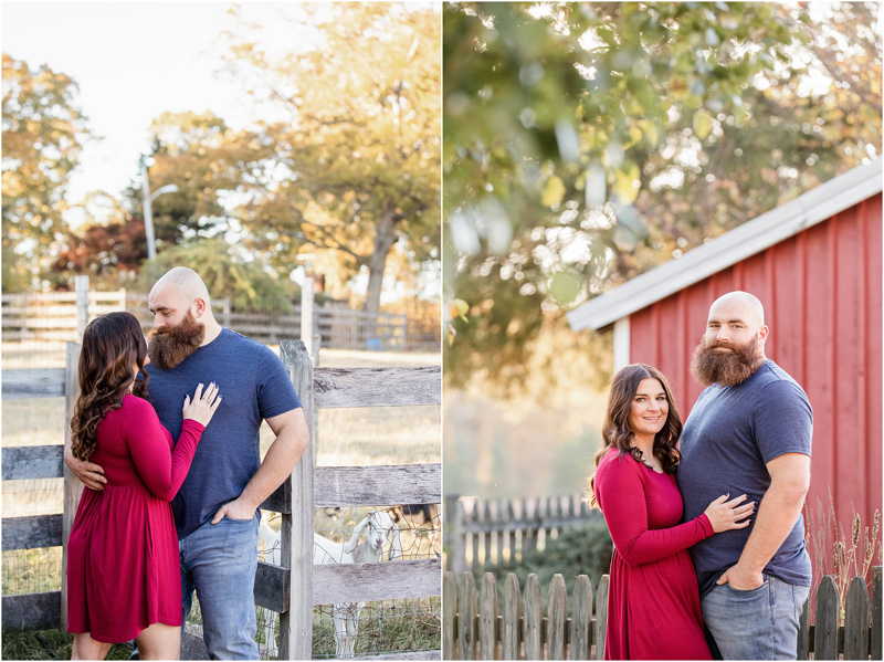 Fall engagement portraits at Kinder Farm Park in Millersville, Maryland