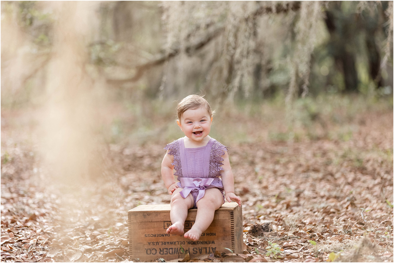 MILE STONE PORTRAITS AT LAKE LOUISA STATE PARK, ONE YEAR PORTRAITS, CLERMONT FLORIDA PHOTOGRAPHER