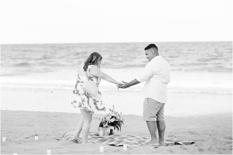 Engagement Proposal on the beach at Ocean City, Maryland. 