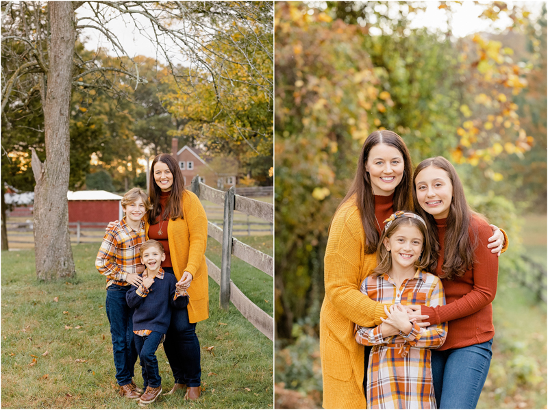 Fall Family Photography Portraits at Kinder Farm Park in Millersville Maryland