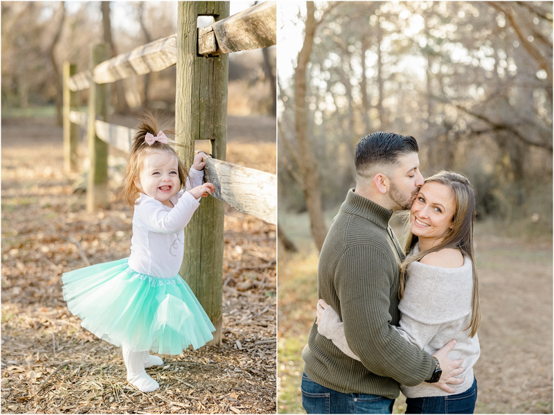 Winter family photography portraits at Terrapin Nature Park in Stevensville, Maryland