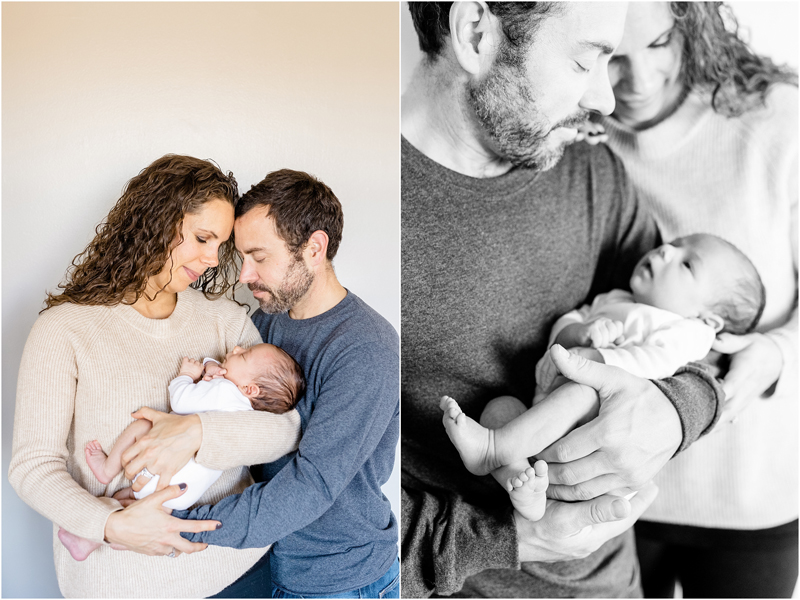 In home, lifestyle newborn portraits in Westminster, Maryland