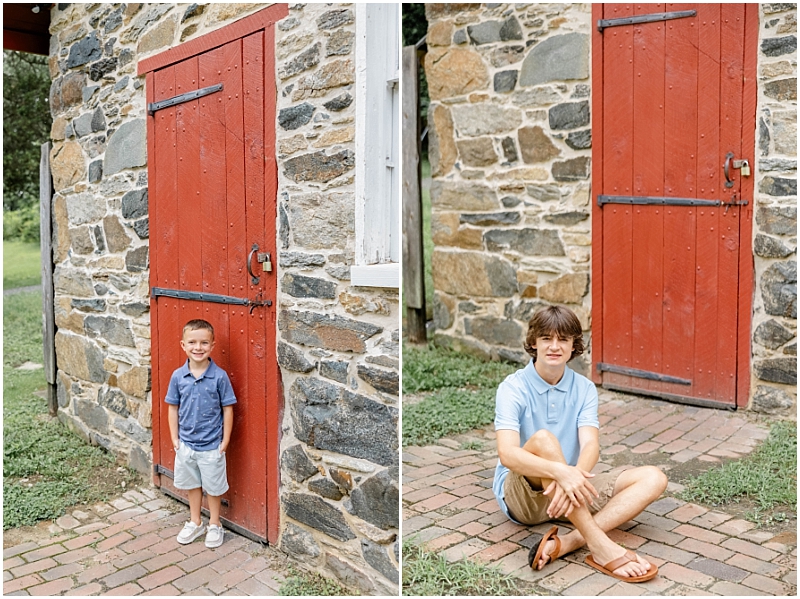 Summer childrens portraits at Historic Jerusalem Mill in Kingsville, Maryland