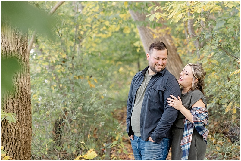 Fall engagement portraits at Susquehanna State Park in Havre de Grace, Maryland