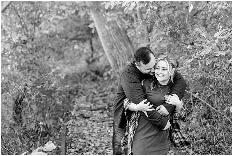 Fall engagement portraits at Susquehanna State Park in Havre de Grace, Maryland
