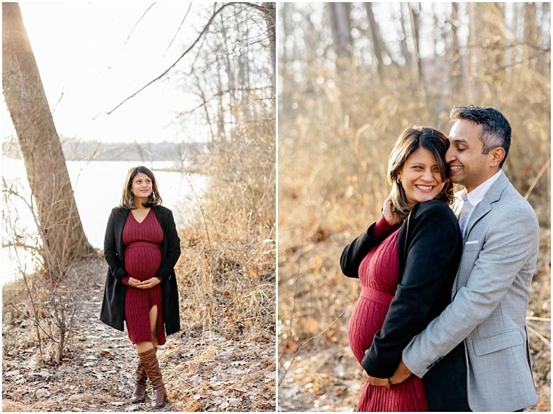 Maternity Portraits at Lake ELkhorn in Columbia, Maryland