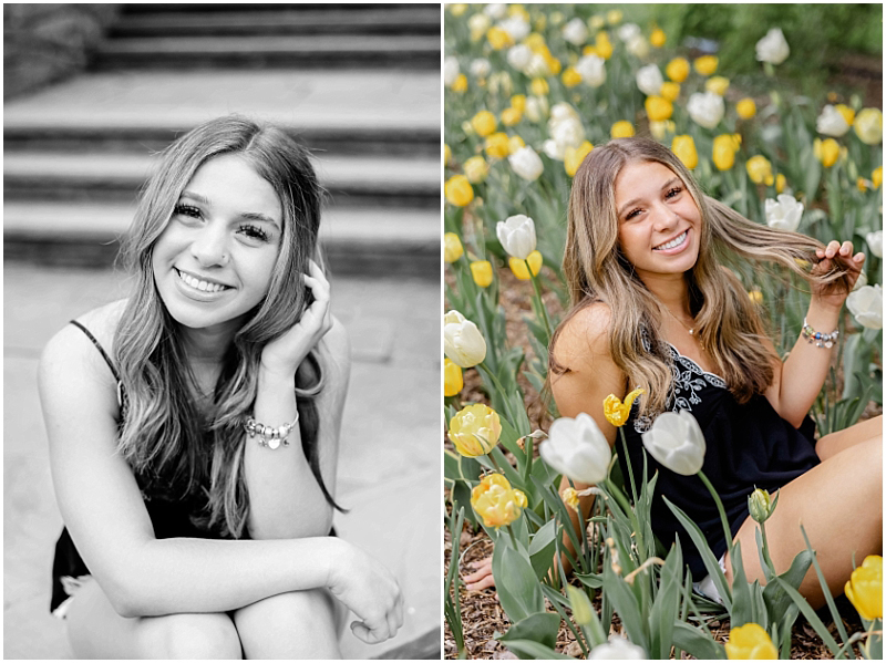 Spring High School Graduation portraits at Brookside Gardens in Maryland