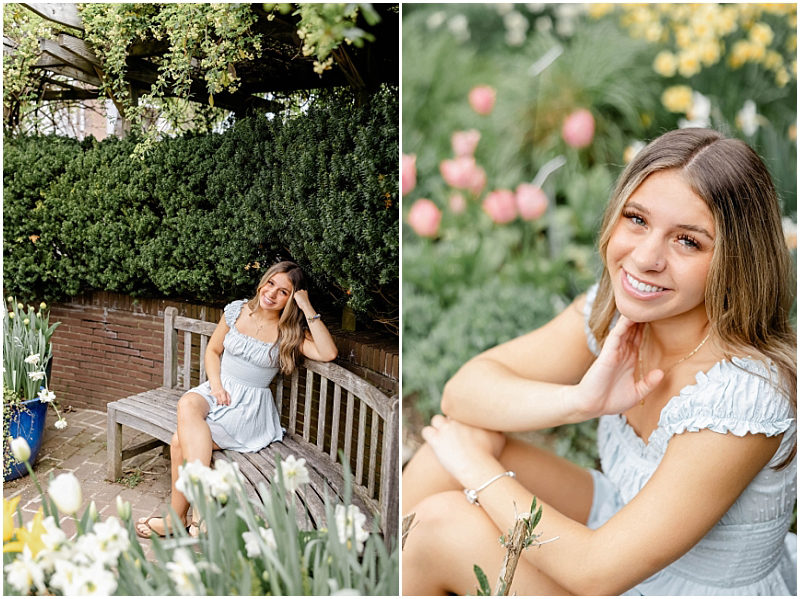 Spring High School Graduation portraits at Brookside Gardens in Maryland
