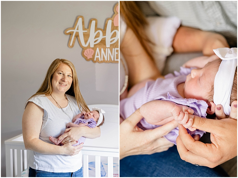 Lifestyle Newborn photography in Pasadena, Maryland