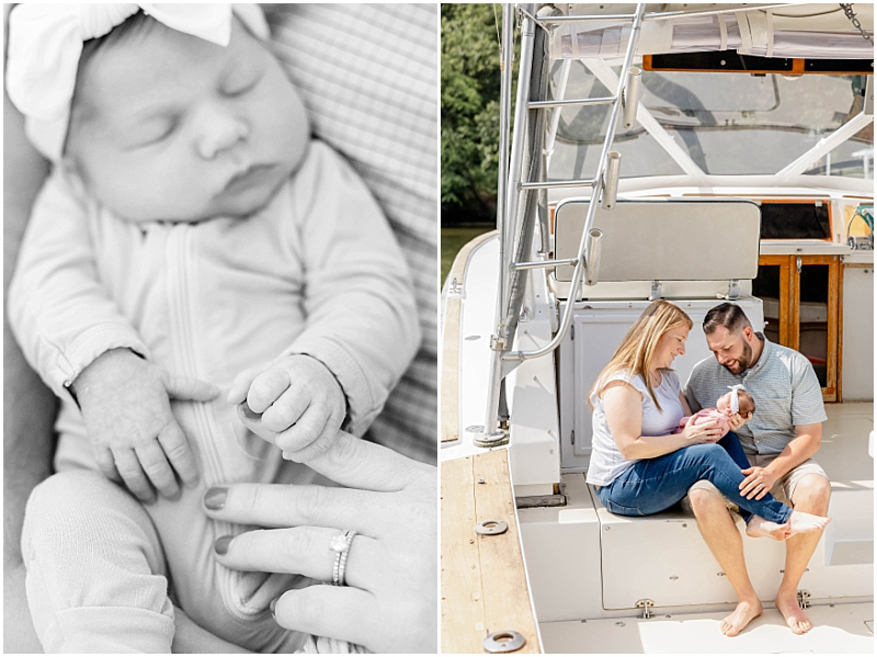 Lifestyle Newborn photography in Annapolis, Maryland