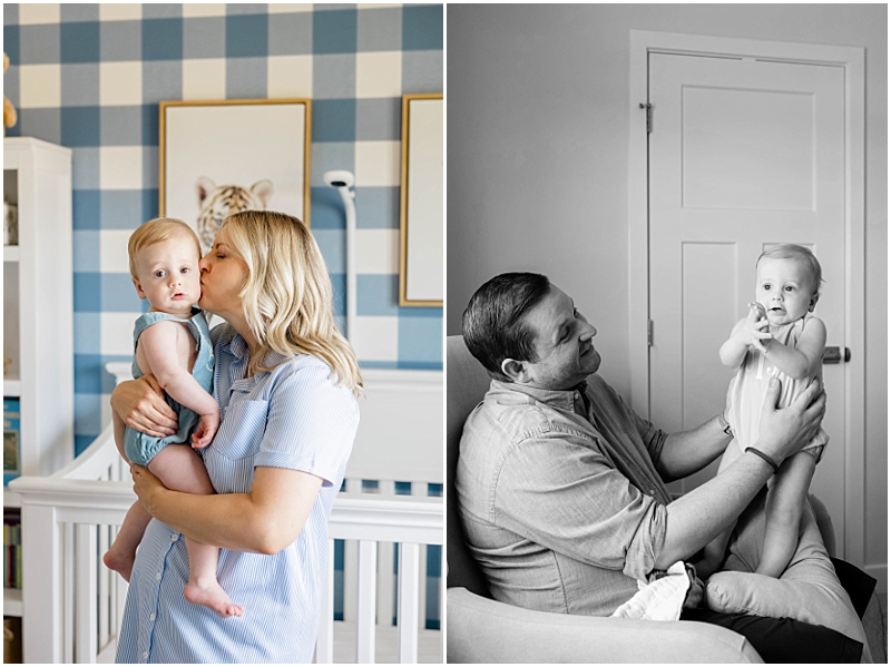 In home, lifestyle, one year portraits in Frederick, Maryland by StaceyLee Photography