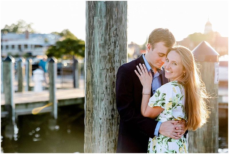 Summer Engagement Portraits in Downtown Annapolis