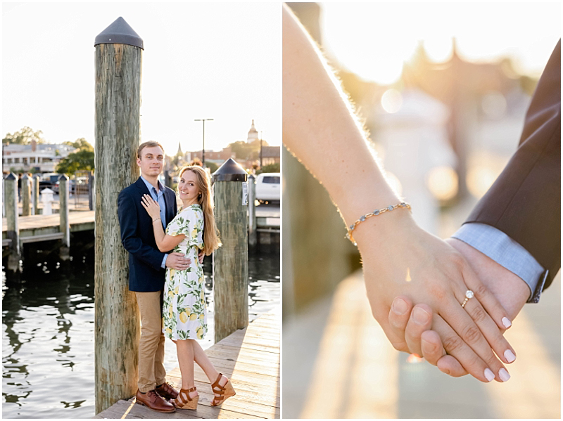 Summer Engagement Portraits in Downtown Annapolis