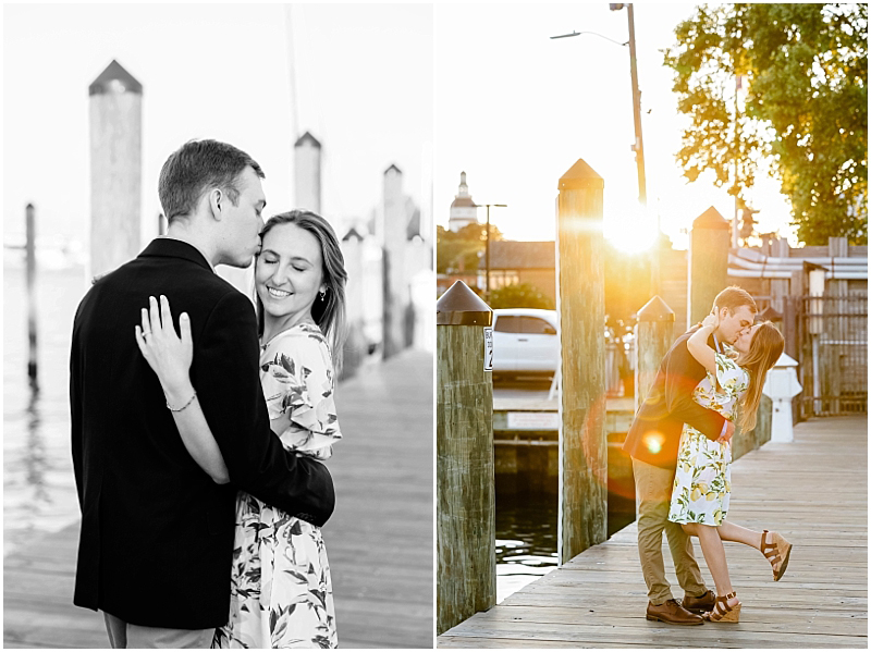 Summer Engagement Portraits in Downtown Annapolis