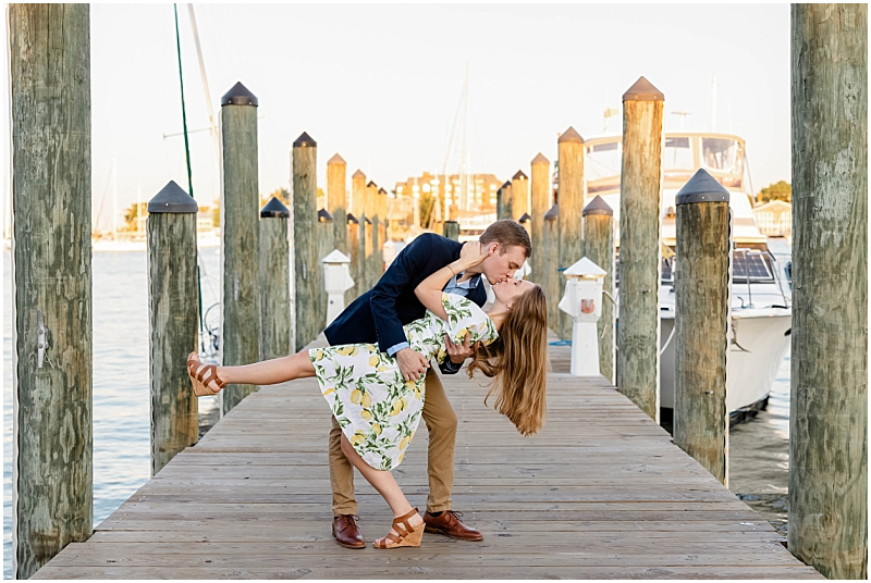 Summer Engagement Portraits in Downtown Annapolis