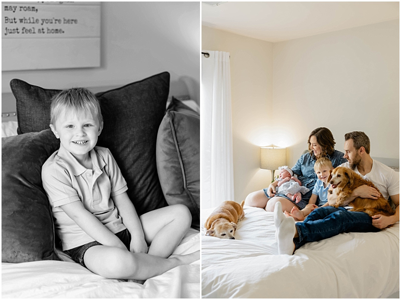 In home lifestyle newborn photography session in Severn Maryland, by StaceyLee Photography.