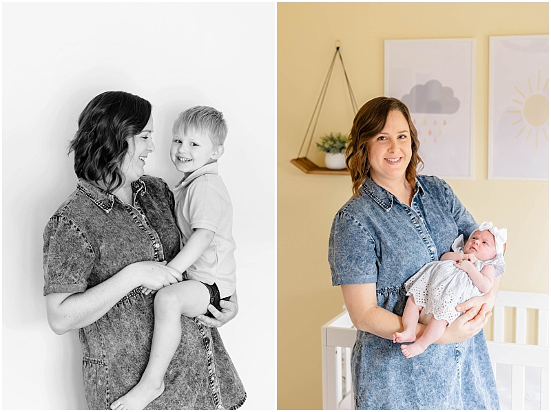 In home lifestyle newborn photography session in Severn Maryland, by StaceyLee Photography.