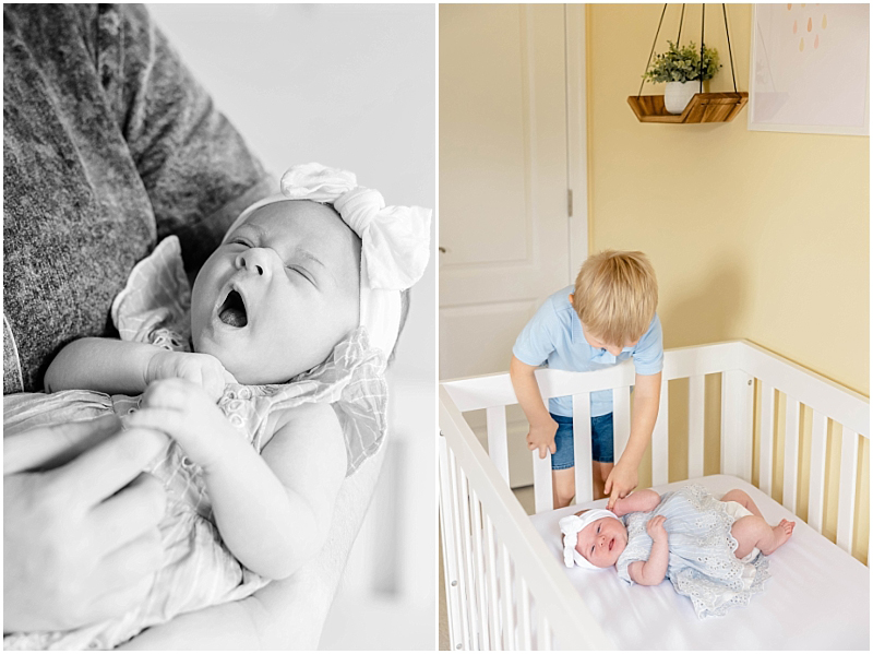 In home lifestyle newborn photography session in Severn Maryland, by StaceyLee Photography.