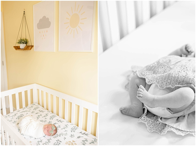 In home lifestyle newborn photography session in Severn Maryland, by StaceyLee Photography.