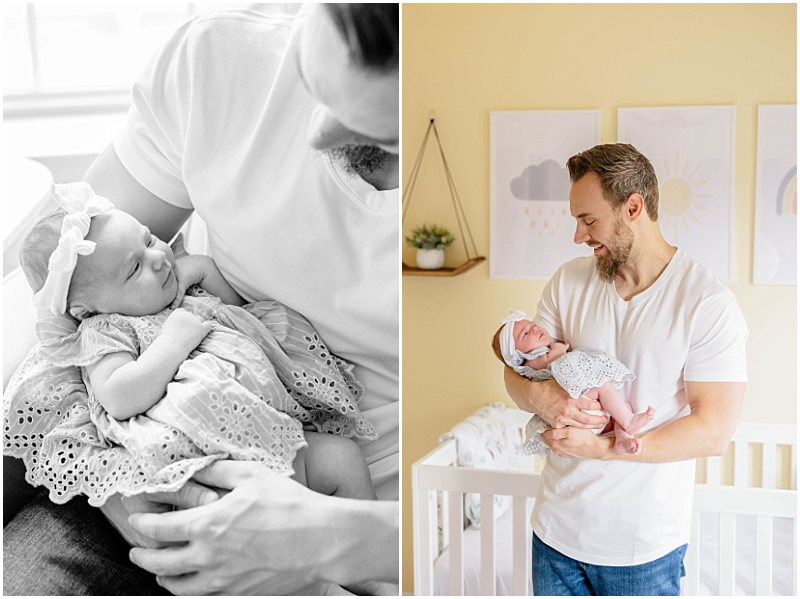 In home lifestyle newborn photography session in Severn Maryland, by StaceyLee Photography.