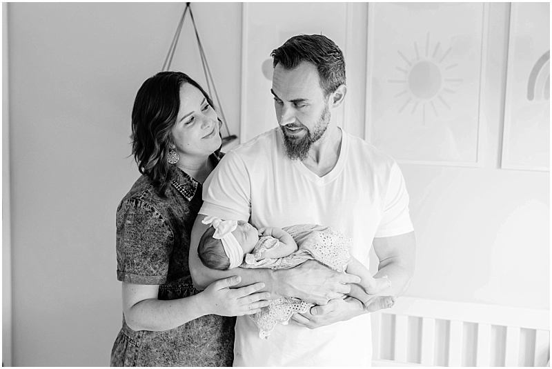 In home lifestyle newborn photography session in Severn Maryland, by StaceyLee Photography.