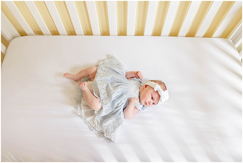 In home lifestyle newborn photography session in Severn Maryland, by StaceyLee Photography.