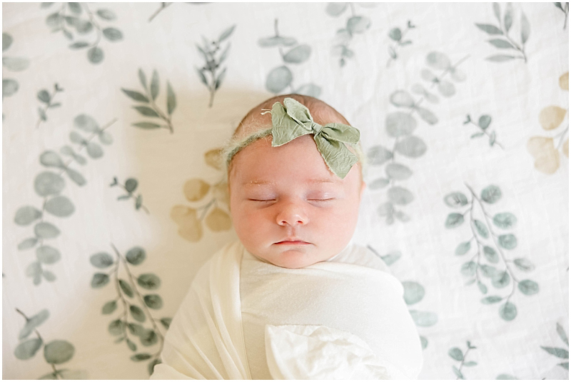 In home lifestyle newborn photography session in Severn Maryland, by StaceyLee Photography.