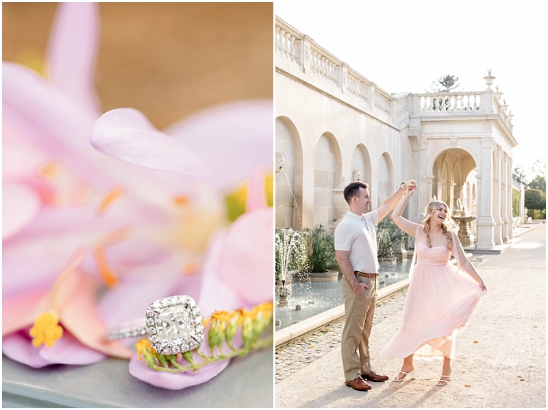 Garden Engagement Portraits at Longwood Gardens in Pennsylvania by StaceyLee Photography