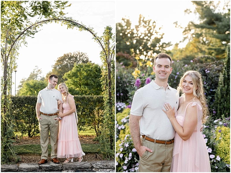 Garden Engagement Portraits at Longwood Gardens in Pennsylvania by StaceyLee Photography