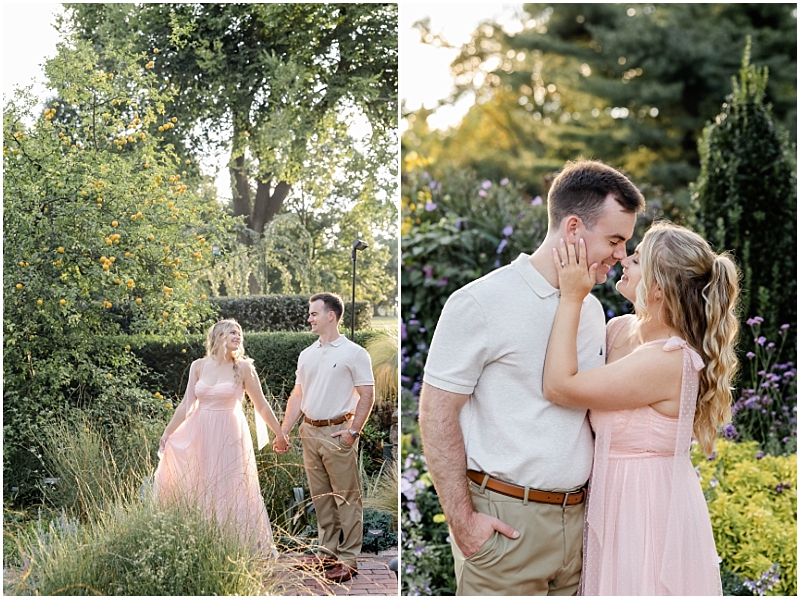 Garden Engagement Portraits at Longwood Gardens in Pennsylvania by StaceyLee Photography