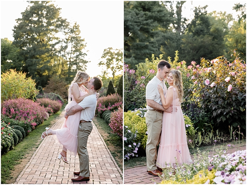 Garden Engagement Portraits at Longwood Gardens in Pennsylvania by StaceyLee Photography