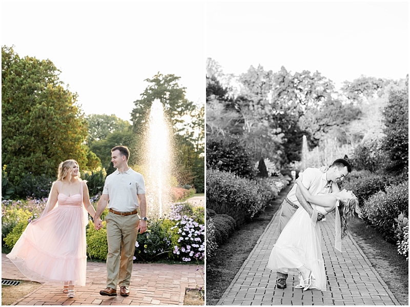 Garden Engagement Portraits at Longwood Gardens in Pennsylvania by StaceyLee Photography