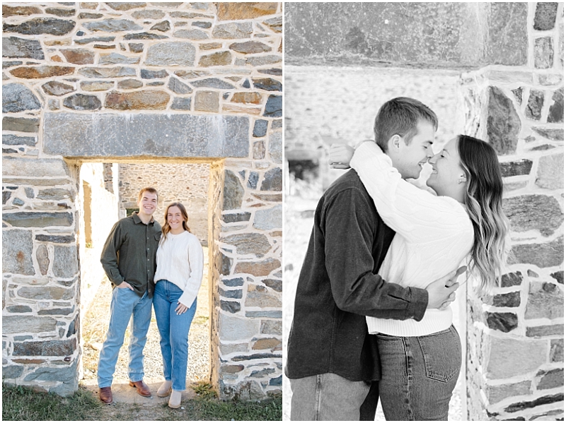 Fall engagement portraits at Jerusalem Mill in Maryland by StaceyLee Photography