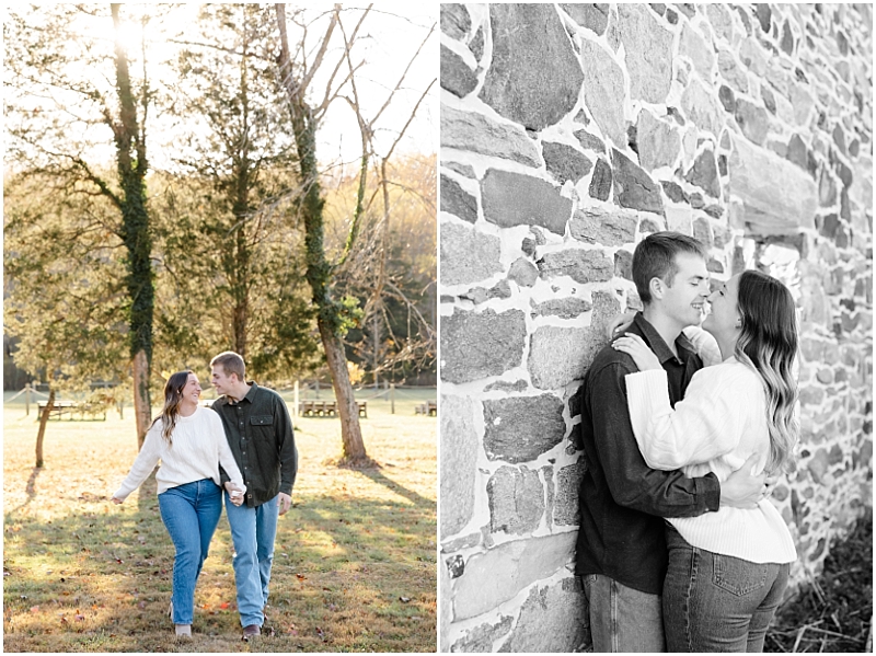 Fall engagement portraits at Jerusalem Mill in Maryland by StaceyLee Photography