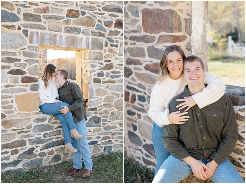 Fall engagement portraits at Jerusalem Mill in Maryland by StaceyLee Photography