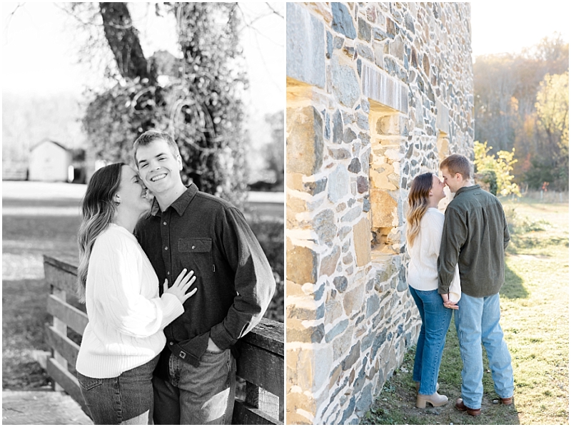 Fall engagement portraits at Jerusalem Mill in Maryland by StaceyLee Photography