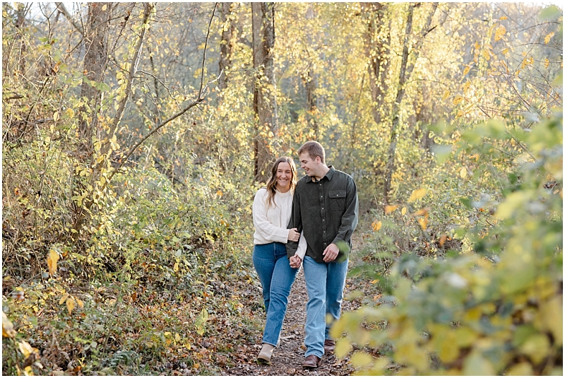 Fall engagement portraits at Jerusalem Mill in Maryland by StaceyLee Photography