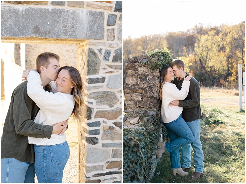 Fall engagement portraits at Jerusalem Mill in Maryland by StaceyLee Photography