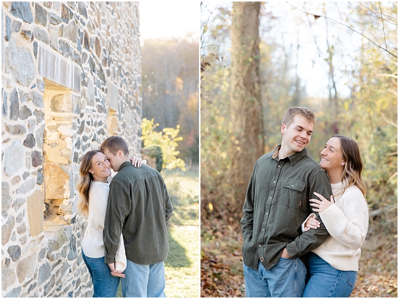 Fall engagement portraits at Jerusalem Mill in Maryland by StaceyLee Photography